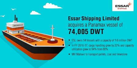 Essar Shipping Limited acquires a Panamax vessel of 74,005 DWT